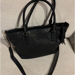 Tory Burch Thea tassel small convertible tote in great condition retails at $498